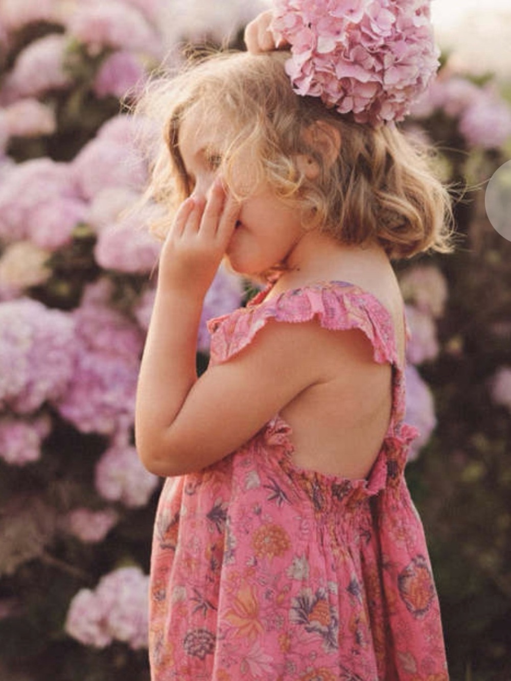 Louise Misha Mystralia Girls' Floral Sundress in Strawberry 4T